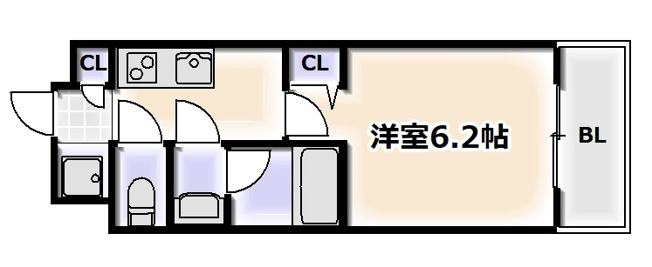 【間取り】 | スプランディッド難波Ⅱ