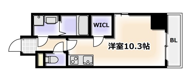【間取り】 | メルベージュ難波サウスⅢ