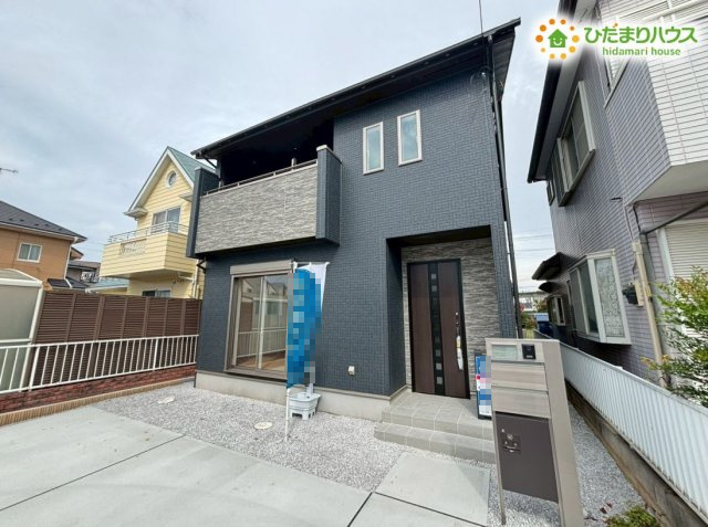 深谷市上柴町西5丁目　新築一戸建て　ブルーミングガーデン　01の外観|黒を基調としたお洒落な外観★