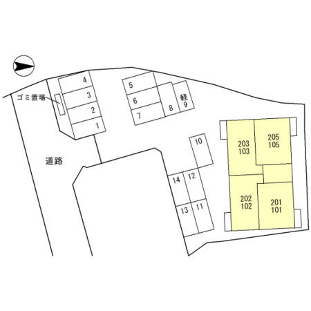 D-room真崎の区画図