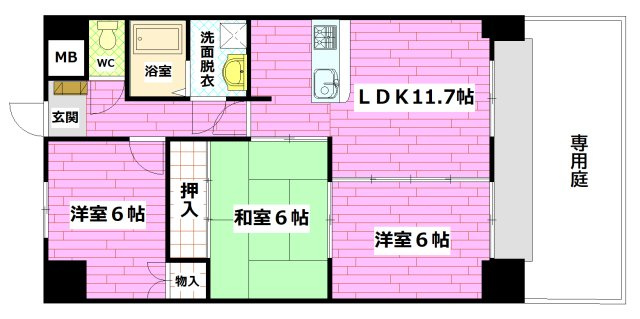アピアイレブンの間取り