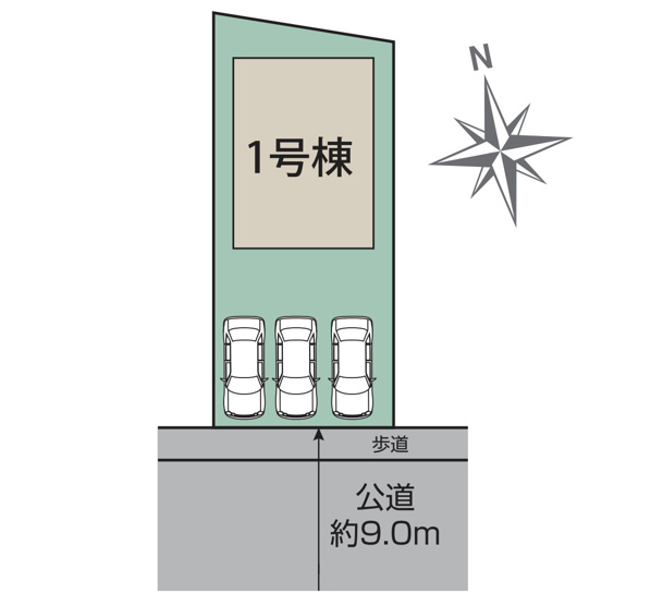 【区画図】 | 深谷市上柴町西5丁目　ブルーミングガーデン　新築戸建　全1棟　1号棟
