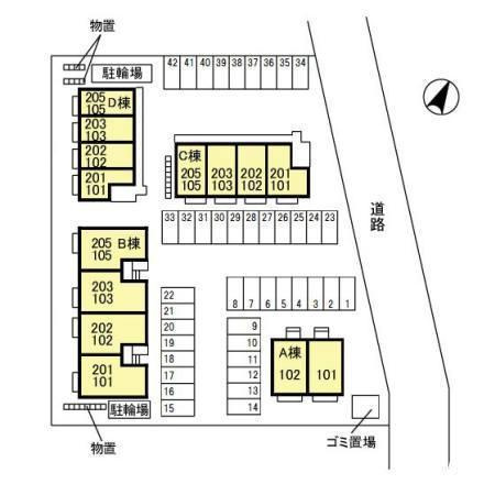 ロイヤルガーデン絆Dの区画図