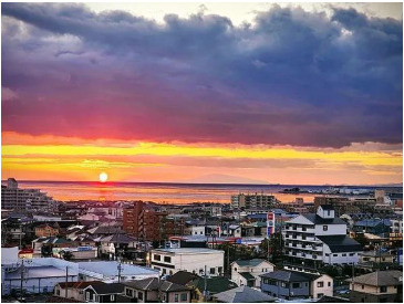 デュオプレステージ明石魚住パラーシオの展望|夕日を望む眺望