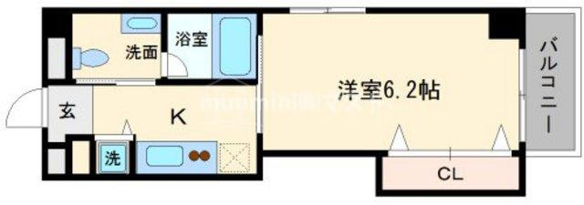 ワイズコート難波ウエストの間取り