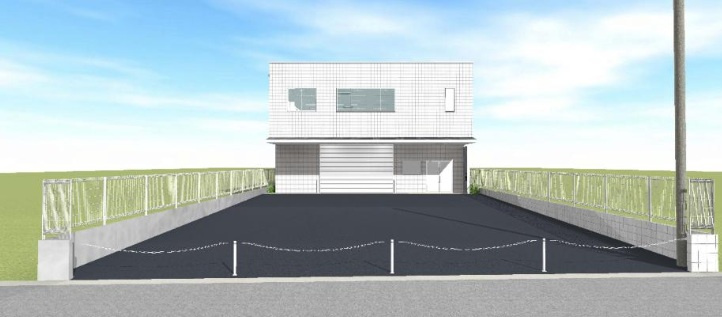 さいたま市北区東大成町２丁目の倉庫の外観パース