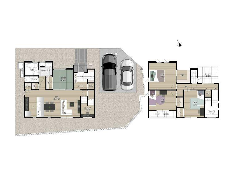 福知山市長田新築住宅１号地の間取り