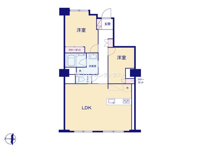 仲介手数料無料　所沢スカイライズタワーの間取り