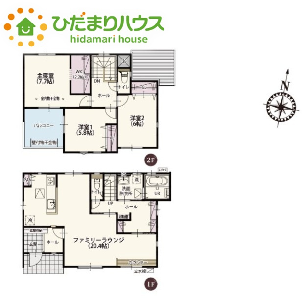 熊谷市上之　第9期　分譲一戸建て　ワイウッドコート　02の間取り