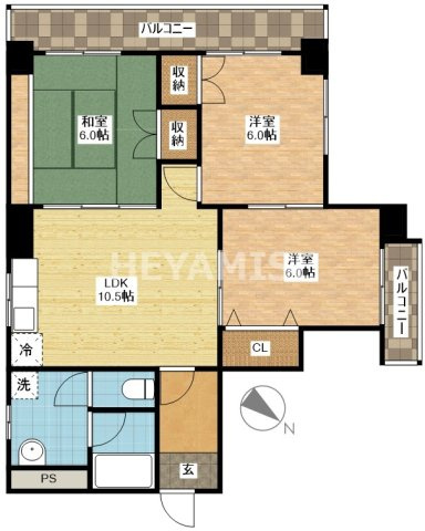 プラス・ドゥ・カネガエの間取り