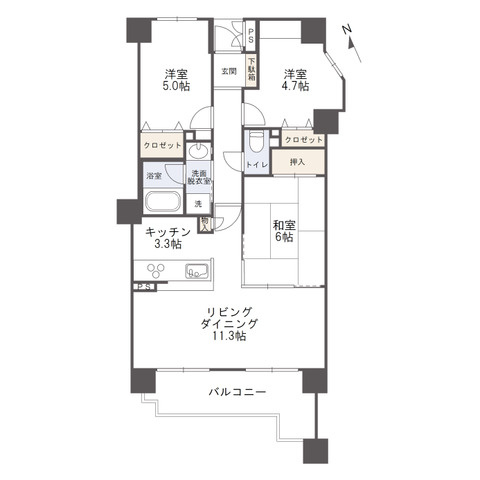 ファミール松島町の間取り