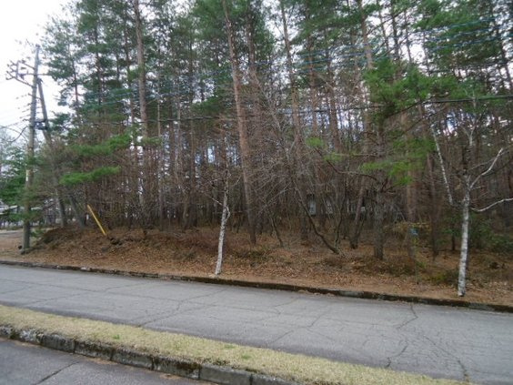 北軽井沢 浅間ハイランドパーク セキュリティーゲートすぐ！の前面道路含む現地写真