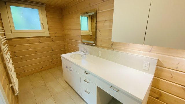 南軽井沢 南原エリア グルメ通り沿いの中古物件の洗面所