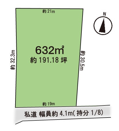 西軽井沢 追分エリア 閑静でアクセスの良い売土地の土地図