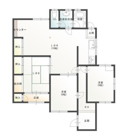 篠場町　中古戸建の間取り