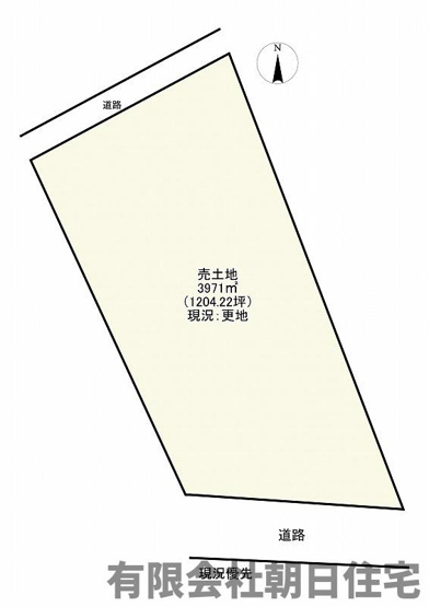 【土地図】 | 出雲市斐川町荘原売土地 1192坪 | 土地図です