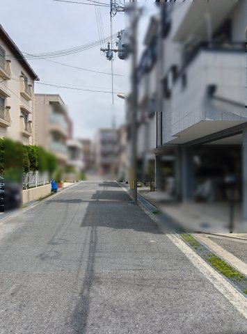 南武庫之荘１丁目　中古戸建の前面道路含む現地写真|前面道路　北方向