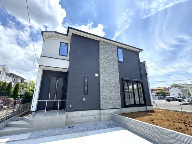 流山市加２丁目新築戸建【流山北小学校：5分】の外観|完成済み内覧可能です！！