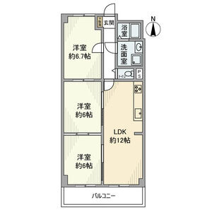 LCBコーポJ1号棟の間取り