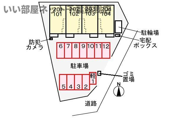 プレリュードの駐車場|車をお持ちの方に嬉しい駐車場付きの物件です