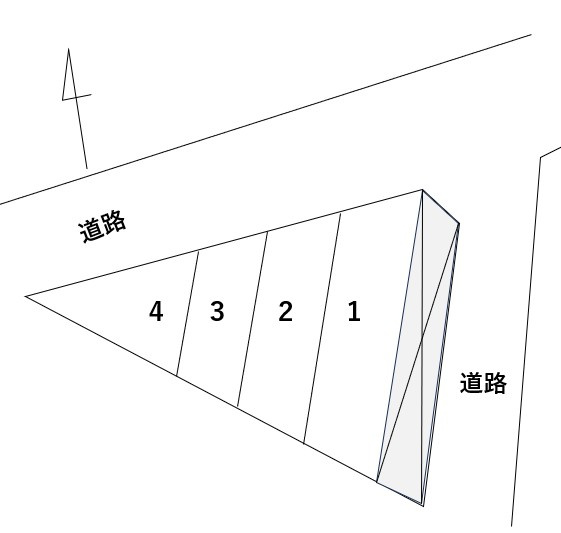 上小舟渡　佐藤第3駐車場の区画図