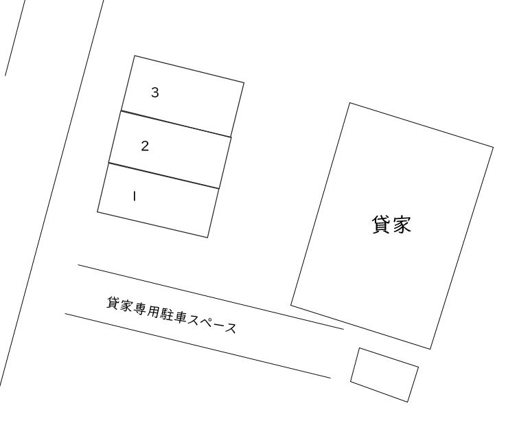 四日町一丁目駐車場の区画図