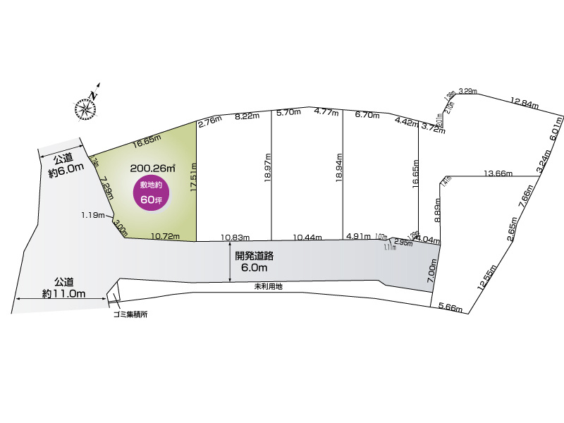 坂東市岩井　１号地◆区画図