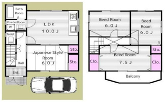 【間取り】 | 宇治市小倉町山際　中古戸建