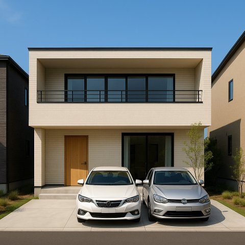 【建築条件付き土地】サン・タウン楠葉丘の外観パース|A号地（117.28㎡）
【広々角地・陽当たり良好】
ゆとりある敷地で、開放感GOOD。駐車2台以上＋庭スペースも確保可！！設計自由度の高い区画です。