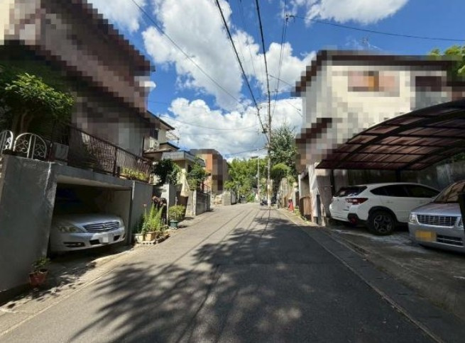 伏見区深草馬谷町の前面道路含む現地写真