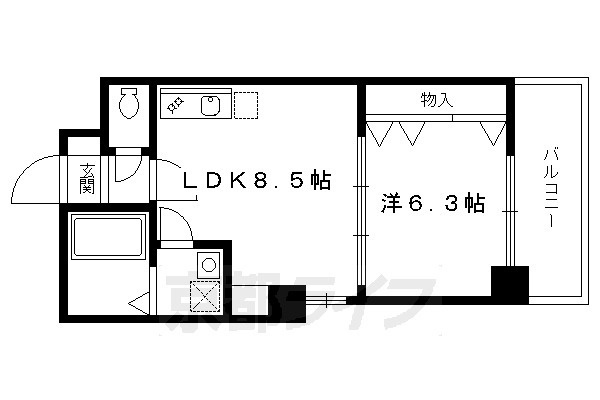 グラシオン西陣の間取り