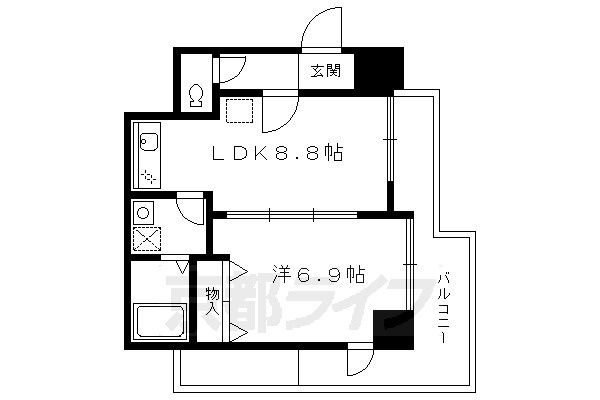 グラシオン西陣の間取り
