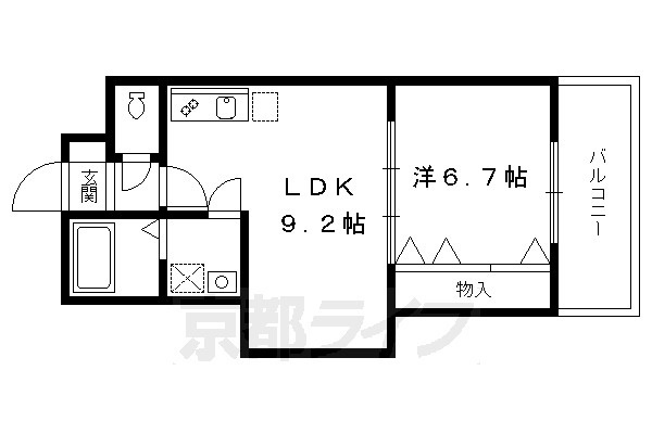 グラシオン西陣の間取り