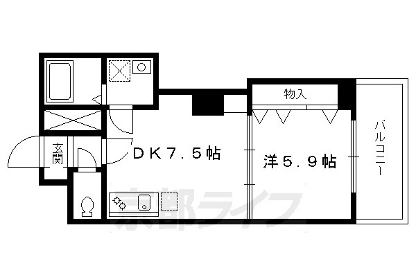 グラシオン西陣の間取り