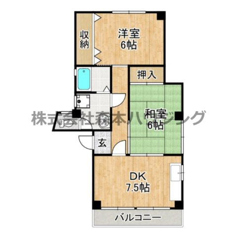 【間取り】 | 　ミロクハイツ寝屋川