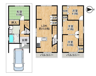 【間取り】 | 大東市泉町1丁目　リフォーム済中古戸建