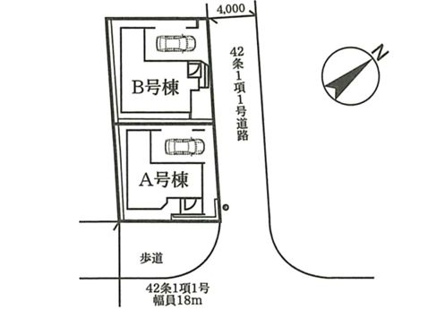 平塚市夕陽ケ丘新築戸建て　B号棟の区画図|区画図「平塚市夕陽ケ丘新築戸建て」