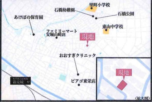安城市里町1期　全1棟・1号棟のその他|現地案内図です。