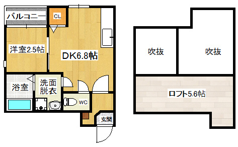 【間取り】 | レインボーパレス唐人町　★プライスホームなら仲介手数料が割引価格です！★