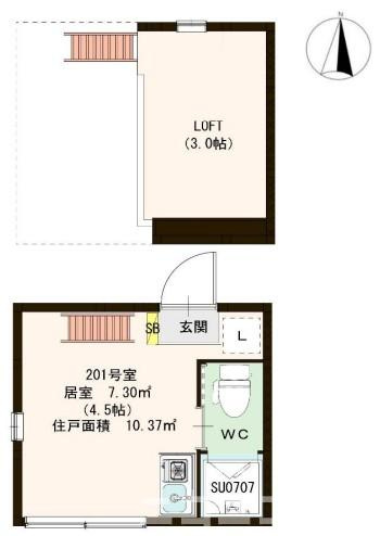 墨田区石原１丁目のアパートの間取り