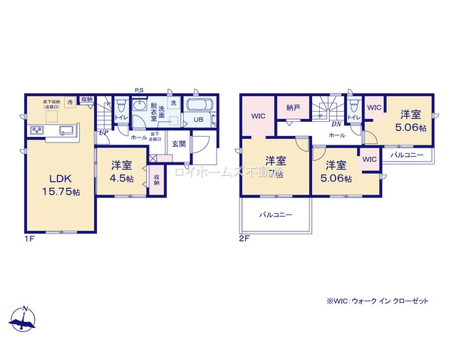 【間取り】 | 江南市河野町河野26『仲介料無料』新築戸建て | 2号棟