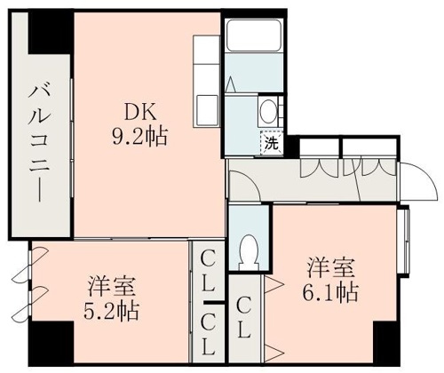 Niceマンション九品寺熊大医学部前の間取り