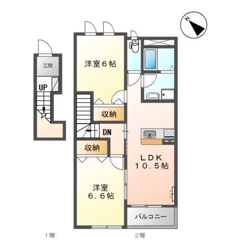 ナチュラル・カラーの間取り