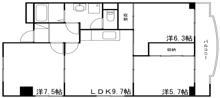リッチウォーク佃町の間取り