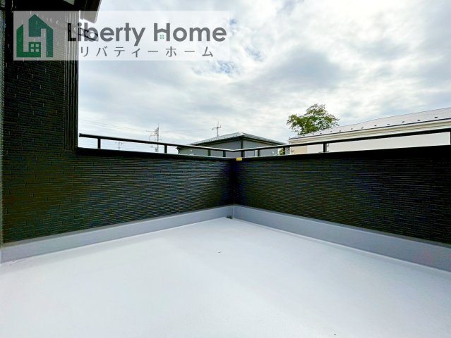 第1常総市向石下　新築戸建　1号棟のバルコニー