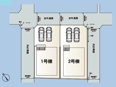 【区画図】 | 金武町屋嘉　第2（全2棟）ラスト2号棟 | 2号棟　