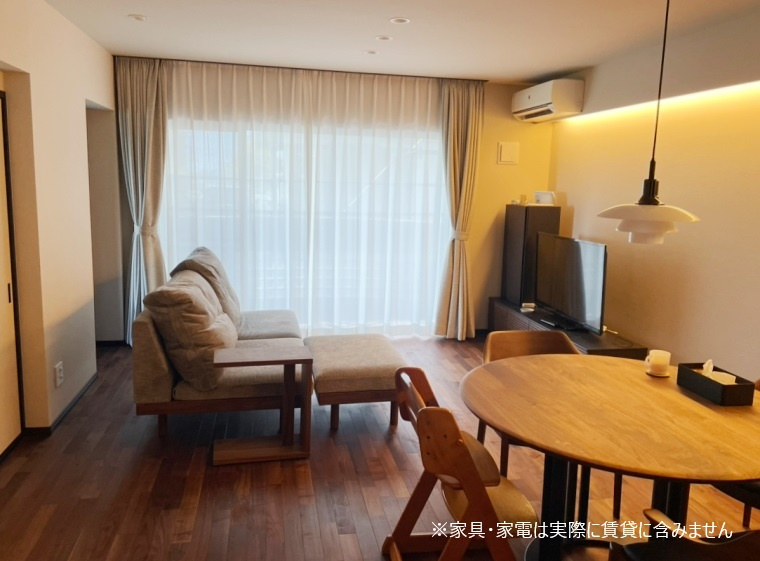 Ｃｏｕｒｔ　Ｈｉｌｌｓ　白楽東１号棟の居間・リビング