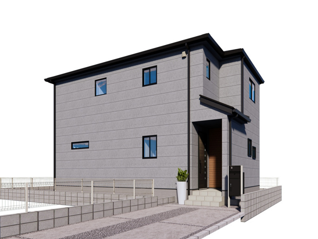 【外観パース】 | 桶川市若宮2丁目　新築戸建　全2棟　1号棟 | 1号棟