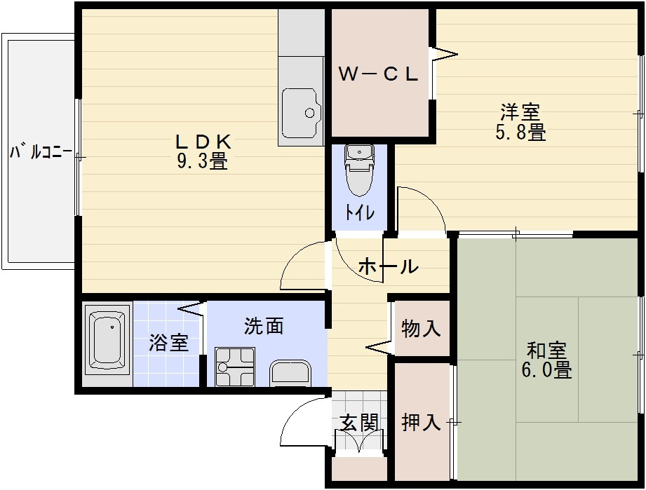 エトワールコート A棟の間取り