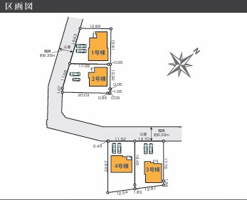 水戸市河和田　1期の区画図|区画図です。